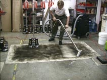 Rotovac carpeting cleaning demonstration