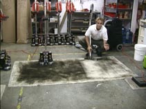 Rotovac carpeting cleaning demonstration