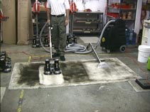 Rotovac carpeting cleaning demonstration