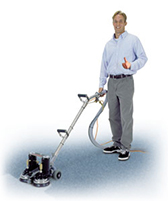 Person using a Rotovac to clean carpets with just one hand!