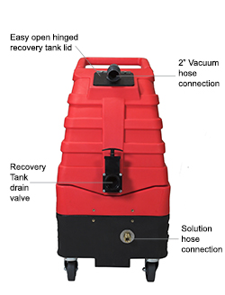 front view of monsoon portable extractor